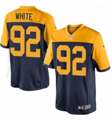 Youth Nike Green Bay Packers 92 Reggie White Elite Navy Blue Alternate NFL Jersey