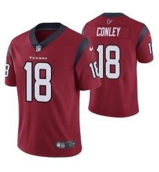 Men Houston Texans 18 Chris Conley Red Vapor Untouchable Limited Stitched Jersey