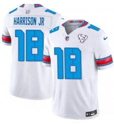 Men Houston Texans  18 Marvin Harrison Jr White 2026 F U S E   HOUSTON US  Rivalries Collection Limited Stitched Football Jersey