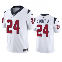 Men Houston Texans 24 Derek Stingley Jr  White 2023 F U S E Vapor Untouchable Stitched Football Jersey