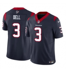 Men Houston Texans 3 Tank Dell Navy 2023 F U S E Vapor Untouchable Stitched Football Jersey