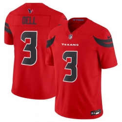 Men Houston Texans 3 Tank Dell Red 2024 Alternate F U S E Vapor Stitched Jersey