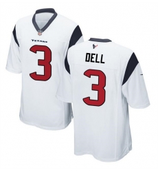 Men Houston Texans 3 Tank Dell White Stitched Game Football Jersey