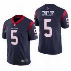 Men Houston Texans 5 Tyrod Taylor Navy Vapor Untouchable Limited Stitched Jersey