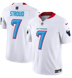 Men Houston Texans 7 C J  Stroud White 2024 F U S E  Limited Stitched Jersey