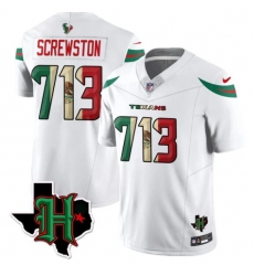 Men Houston Texans 713 Screwston White F U S E  Mexico Vapor Limited Stitched Football Jersey