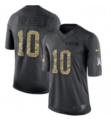 Men Nike Houston Texans 10 DeAndre Hopkins Limited Black 2016 Salute to Service NFL Jersey