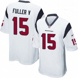 Men Nike Houston Texans 15 Will Fuller V Game White NFL Jersey