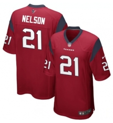 Men Nike Houston Texans 21 Steven Nelson Red Vapor Limited Jersey