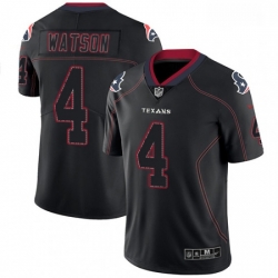 Men Nike Houston Texans 4 Deshaun Watson Limited Lights Out Black Rush NFL Jersey