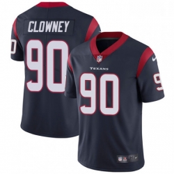 Men Nike Houston Texans 90 Jadeveon Clowney Limited Navy Blue Team Color Vapor Untouchable NFL Jersey