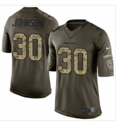 Nike Houston Texans #30 Kevin Johnson Green Men 27s Stitched NFL Limited Salute to Service Jersey