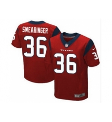 Nike Houston Texans 36 D.J. Swearinger Red Elite NFL Jersey