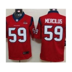 Nike Houston Texans 59 Whitney Mercilus red Limited W 10th Patch NFL Jersey