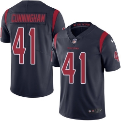 Nike Texans #41 Zach Cunningham Navy Blue Mens Stitched NFL Limited Rush Jersey