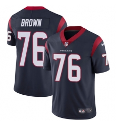 Nike Texans #76 Duane Brown Navy Blue Team Color Mens Stitched NFL Vapor Untouchable Limited Jersey