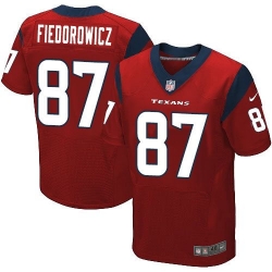 Nike Texans #87 C J  Fiedorowicz Red Alternate Mens Stitched NFL Elite Jersey