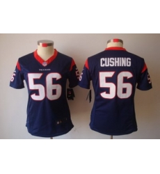 Nike Women Houston Texans #56 Cushing Blue [Women's NIKE LIMITED Jersey]