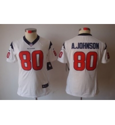 Women Nike Houston Texans #80 A.johnson White [Women's NIKE LIMITED Jersey]