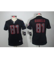 Women Nike Houston Texans #81 Owen Daniels Black Jerseys(Impact Limited)