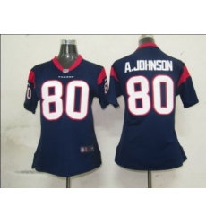 Women Nike NFL Houston Texans 80 Johnson Game Jersey