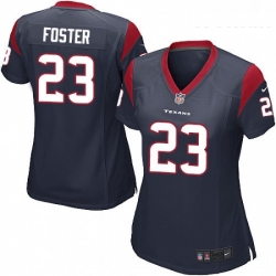 Womens Nike Houston Texans 23 Arian Foster Game Navy Blue Team Color NFL Jersey