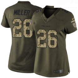 Womens Nike Houston Texans 26 Lamar Miller Elite Green Salute to Service NFL Jersey