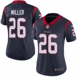 Womens Nike Houston Texans 26 Lamar Miller Elite Navy Blue Team Color NFL Jersey