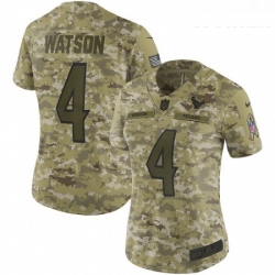 Womens Nike Houston Texans 4 Deshaun Watson Limited Camo 2018 Salute to Service NFL Jersey