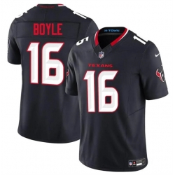 Youth Houston Texans 16 Tim Boyle Navy 2024 F U S E Vapor Untouchable Limited Stitched Football Jersey