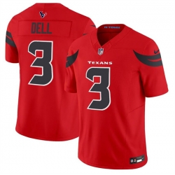 Youth Houston Texans 3 Tank Dell Red 2024 Alternate F U S E Vapor Stitched Football Jersey