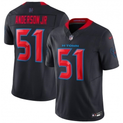 Youth Houston Texans 51 Will Anderson Jr  Navy 2024 2nd Alternate F U S E Vapor Stitched Football Jersey