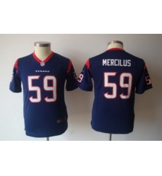 Youth Nike Houston Texans 59# Whitney Mercilus NFL Blue Jersey