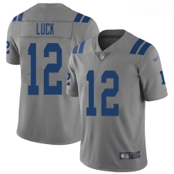 Colts 12 Andrew Luck Gray Men Stitched Football Limited Inverted Legend Jersey