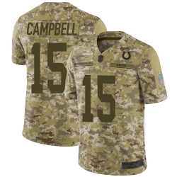 Colts 15 Parris Campbell Camo Men Stitched Football Limited 2018 Salute To Service Jersey