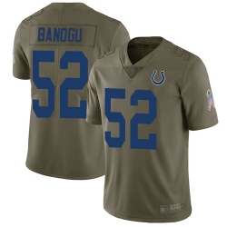 Colts 52 Ben Banogu Olive Men Stitched Football Limited 2017 Salute To Service Jersey