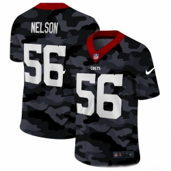 Indianapolis Colts 56 Quenton Nelson Men Nike 2020 Black CAMO Vapor Untouchable Limited Stitched NFL Jersey