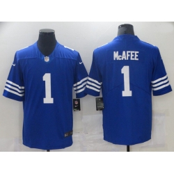 Men Indianapolis Colts 1 Mcafee Blue Nike Vapor Untouchable Limited 2021 NFL Jersey