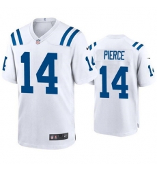 Men Indianapolis Colts 14 Alec Pierce White Stitched Football Jersey