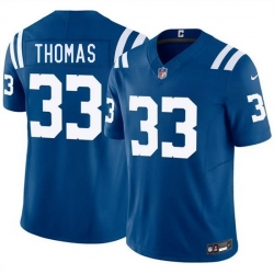 Men Indianapolis Colts  33 Juanyeh Thomas Blue 2026 F U S E  Vapor Limited Stitched Football Jersey