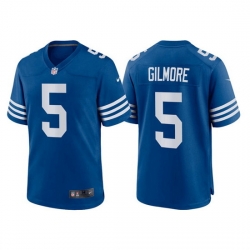 Men Indianapolis Colts 5 Stephon Gilmore Blue Stitched Football Jersey