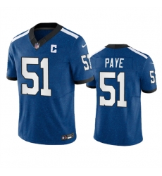 Men Indianapolis Colts 51 Kwity Paye Indiana Nights Royal 2023 F U S E Indiana Nights Limited Stitched Football Jersey