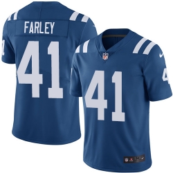 Men Nike Colts #41 Matthias Farley Royal Blue Team Color Stitched NFL Vapor Untouchable Limited Jersey