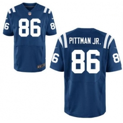 Men Nike Colts 86 Michael Pittman Jr. Blue Vapor Limited Stitched NFL Jersey