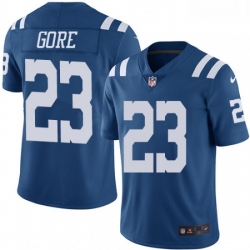 Men Nike Indianapolis Colts 23 Frank Gore Limited Royal Blue Rush Vapor Untouchable NFL Jersey