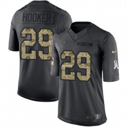 Men Nike Indianapolis Colts 29 Malik Hooker Limited Black 2016 Salute to Service NFL Jersey