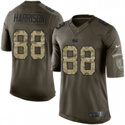 Men Nike Indianapolis Colts 88 Marvin Harrison Limited Green Salute to Service NFL Jersey