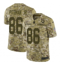 Nike Colts 86 Michael Pittman Jr  Camo Men Stitched NFL Limited 2018 Salute To Service Jersey