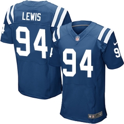 Nike Colts #94 Tyquan Lewis Royal Blue Team Color Mens Stitched NFL Elite Jersey