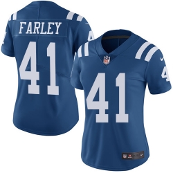 Nike Colts #41 Matthias Farley Royal Blue Team Color Womens Stitched NFL Vapor Untouchable Limited Jersey